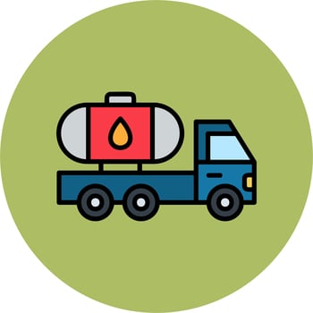 Tank Truck Vector Icon