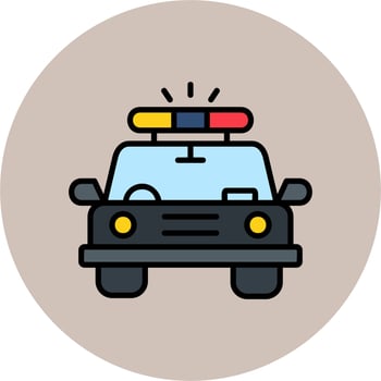 Police Car Vector Icon