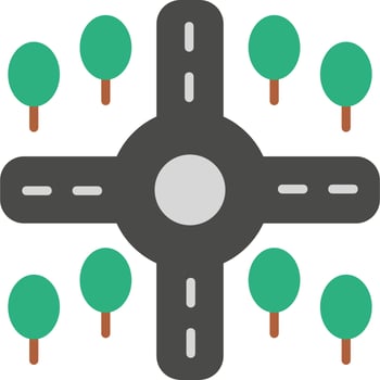 Crossroad Vector Icon
