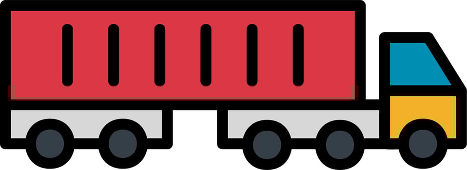Semi Truck Vector Icon