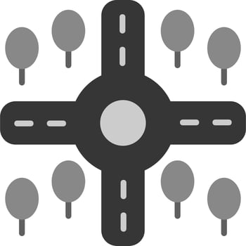 Crossroad Vector Icon