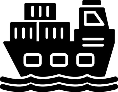 Cargo Ship Vector Icon