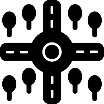 Crossroad Vector Icon