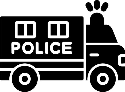 Police Van Vector Icon
