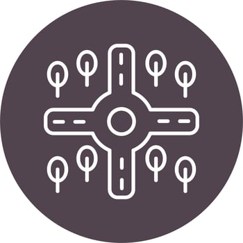 Crossroad Vector Icon