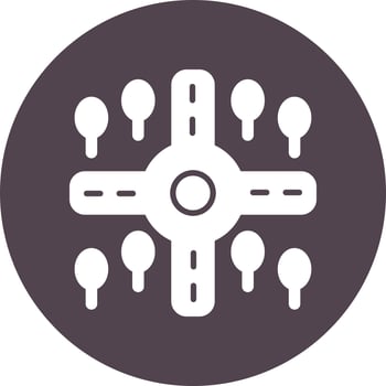 Crossroad Vector Icon
