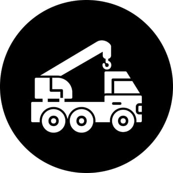 Crane Truck Vector Icon