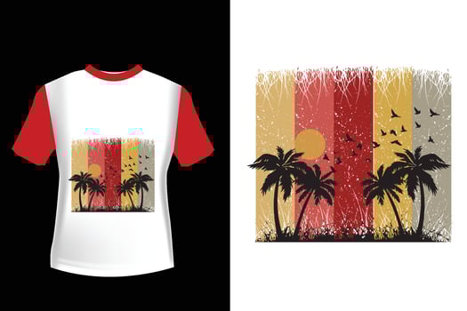 vintage retro style summer t shirt design Pro Vector