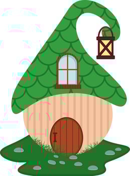 Fairy Mushroom House Clipart vector