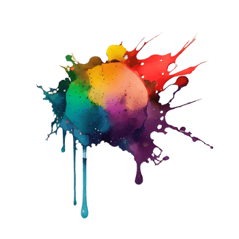 watercolor stain in colorful png