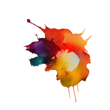 watercolor stain in colorful png
