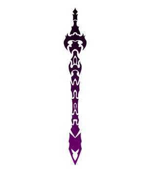 illustration vector graphic of design tribal art sword
