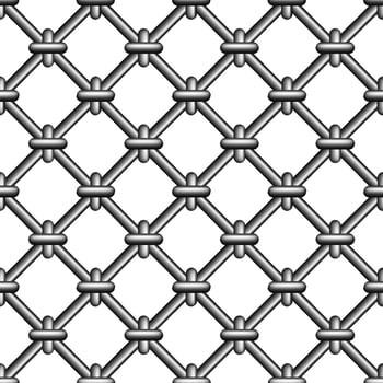 Seamless prison grating with rings vector