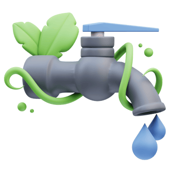 Save Water 3D Illustration png