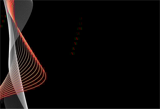 Smoke colorful wave on dark background with glowing and effects vector