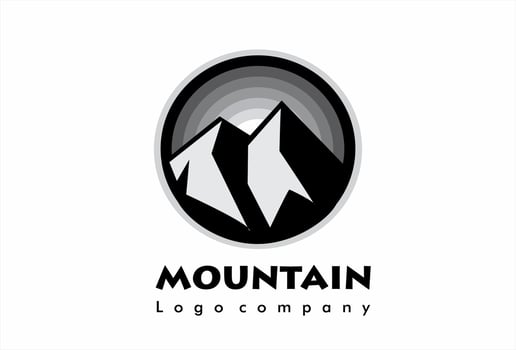 illustration of mountain adventure logo compan vector