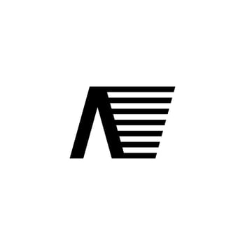 simple logo of letters a and n vector
