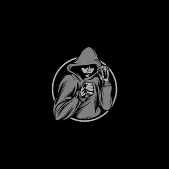 fighter simple logo vector