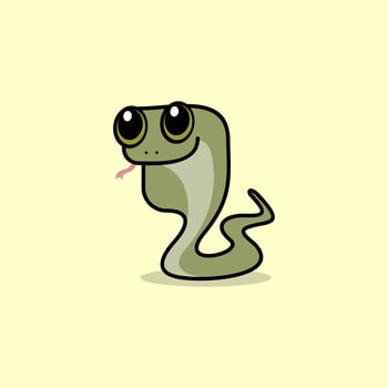 cute cobra cartoon vector