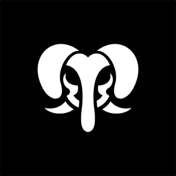 Elephant head animal modern creative logo vector