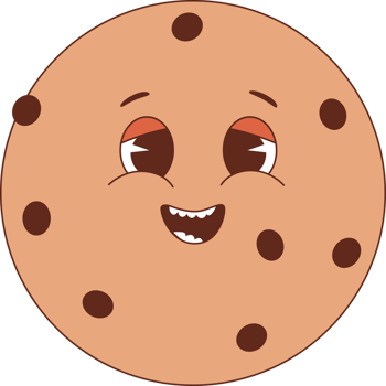 cute chocolate chip cookie png