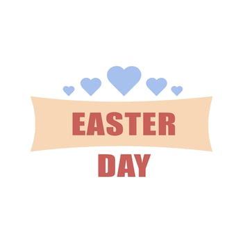 Happy Easter Typographical Lettering Background. vector