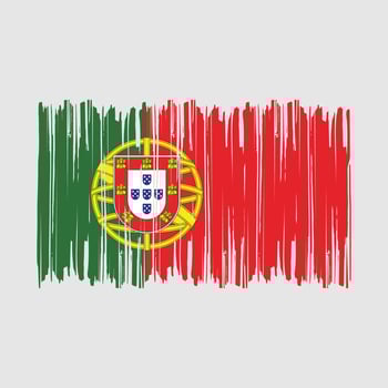 Portugal Flag Brush vector