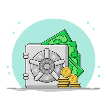 Money Protection Vector Design Conceptual