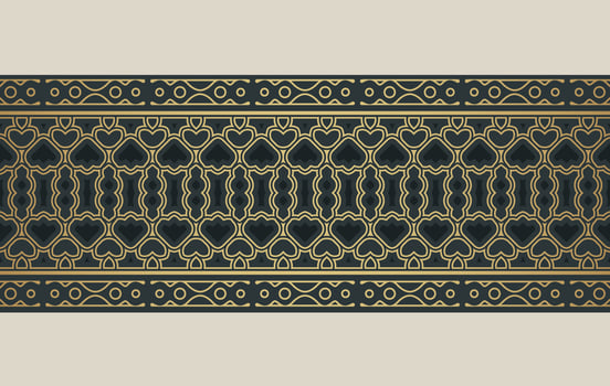 Elegant golden ornamental border template vector