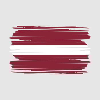 Latvia Flag Brush Vector