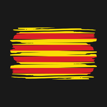 Catalonia Flag Brush Vector