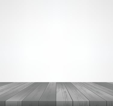 Wood floor pattern and texture for background. Perspective view of wooden floor on white background with area for copy space. Wooden terrace or deck pattern and texture. Vector. vector
