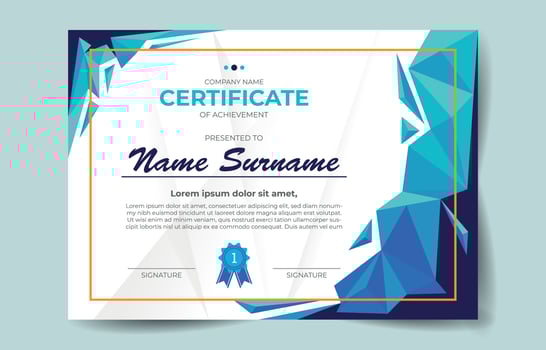 Professional Certificate Template vector