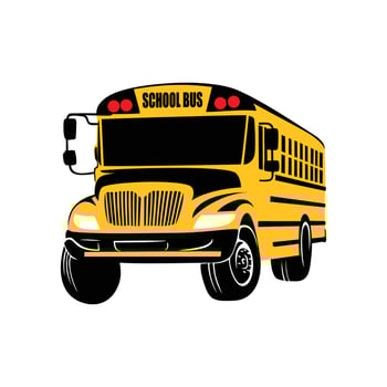 school bus silhouette design. vehicle for education. student transportation sign and symbol. vector