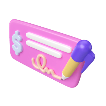 Check Money 3D Illustration Icon png