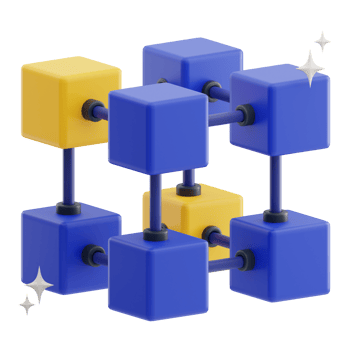 Blockchain 3D Illustration png
