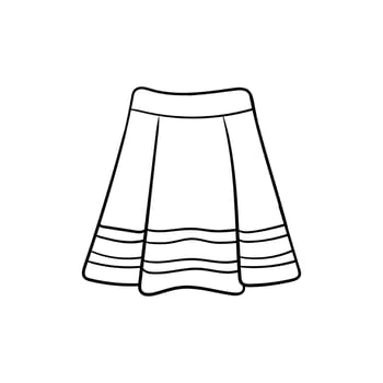 Skirt casual dress woman simple line design vector