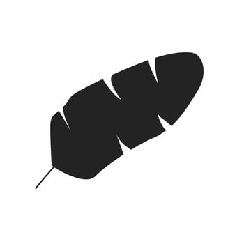 Banana leaf icon. Leaf icon illustration on white background. Stock vector illustration.