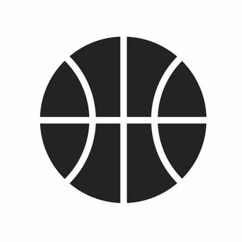 Basketball icon. Basketball icon illustration on white background. Stock vector illustration.