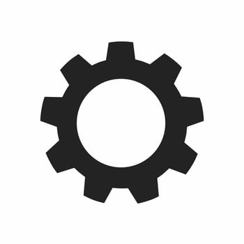Gear icon. Gear icon illustration on white background. Stock vector illustration