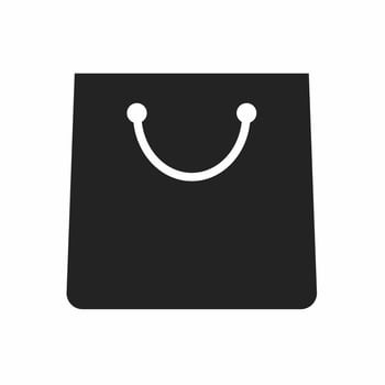Shopping bag icon. Bag icon illustration on white background. Stock vector illustration.