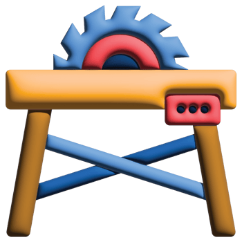 3d illustration table saw in labour day set png