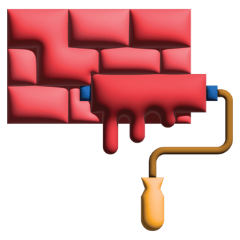3d illustration paint roller in labour day set png