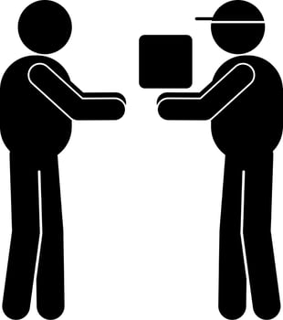 shopping. online shopping. cashier. queue. courier. package. market vector