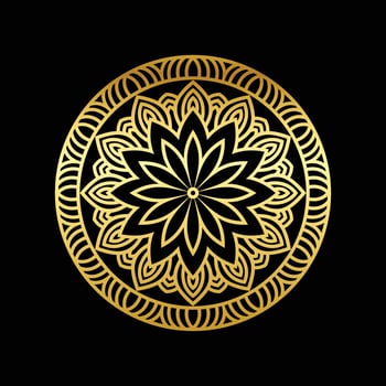 Luxury mandala background with golden arabesque pattern vector
