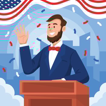 Abraham Lincoln In The City vector