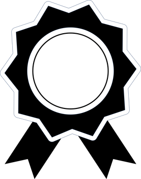 award icon symbol black white winner element. PNG. transparent background. png
