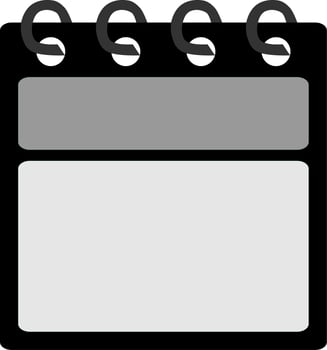 Flat icon calendar month. Vector illustration. color banner. Blank date label. Free vector. Free calendar icon.