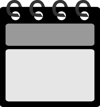 Flat icon calendar month. PNG illustration. black symbol banner. Blank date label. Free PNG. Free Calendar.