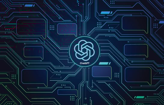 Modern Chat AI Technology Background vector